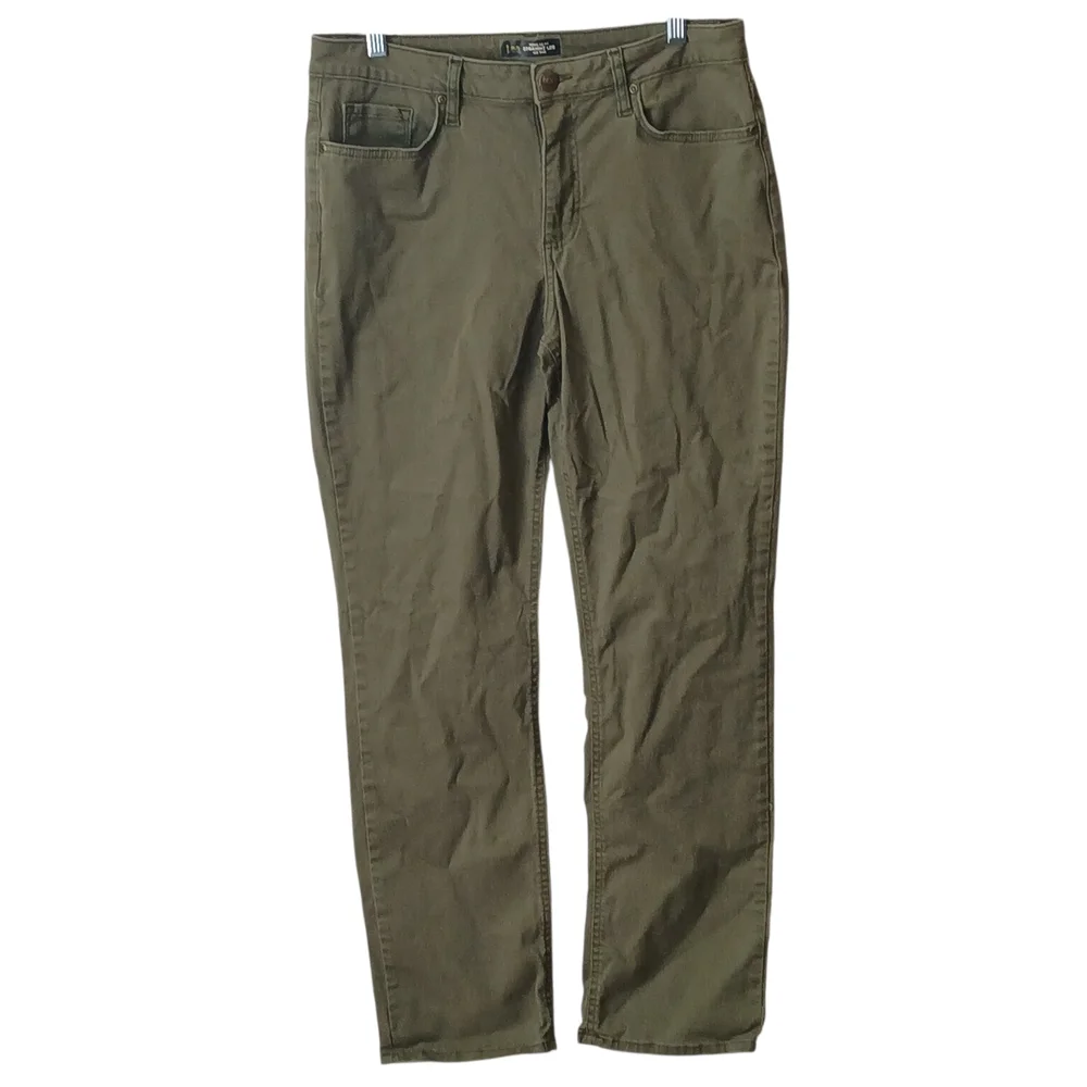 Lee Regular Fit Green Straight Leg Jeans Size 12
